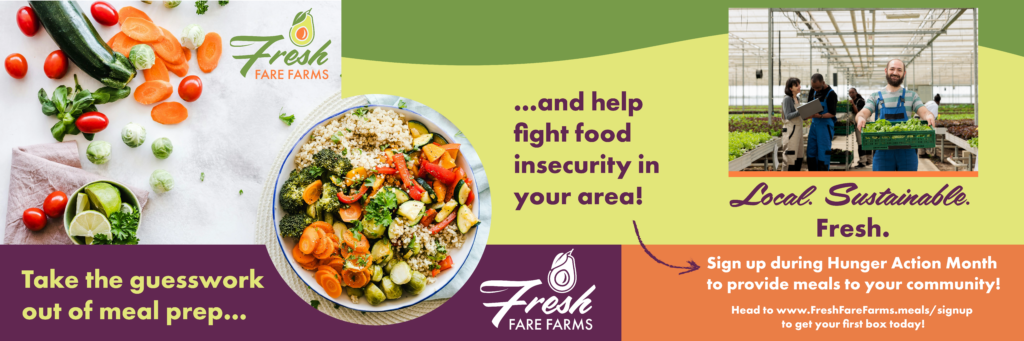 seamless social media carousel detailing information about the Fresh Fare Farms marketing campaign